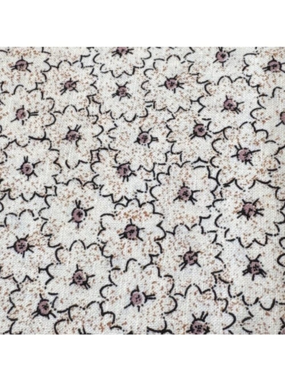 Floral Beige Cotton Fat Quarter Fabric 18x22" Quilting Crafts Sewing